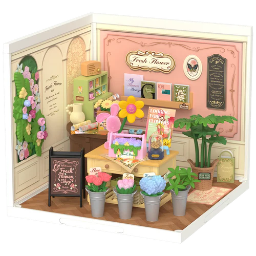 Rolife Super Creator Fresh Flower Shop DIY Miniature House Kit