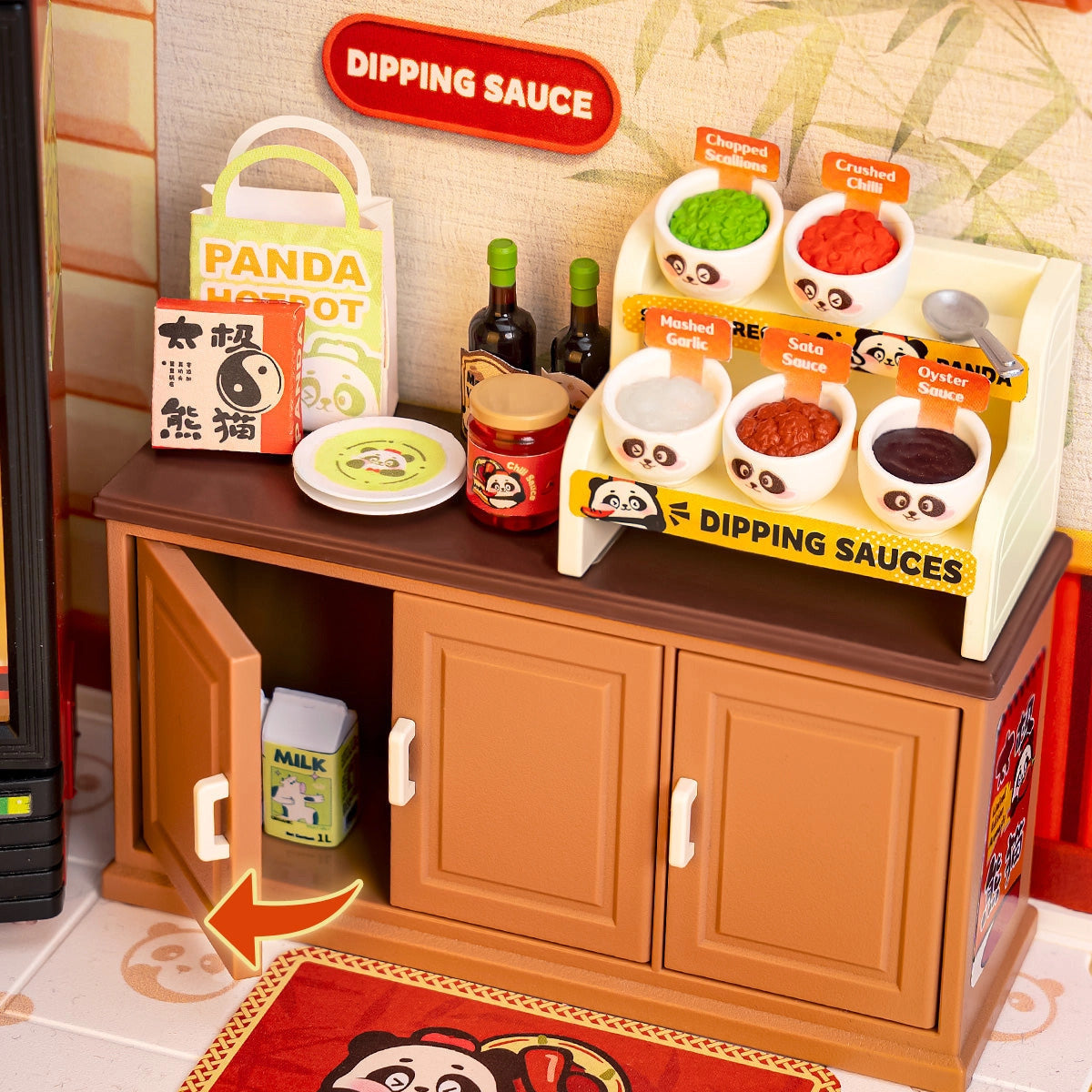 Rolife Super Creator Panda Hot Pot DIY Miniature House Kit