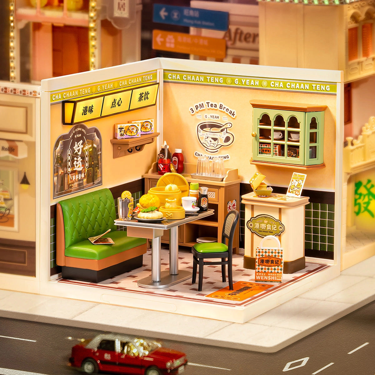 Rolife Super Creator Hong Kong Bites Cafe DIY Miniature House Kit