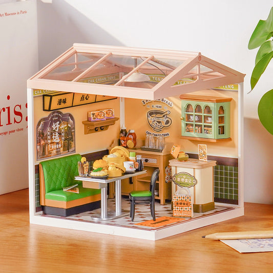 Rolife Super Creator Hong Kong Bites Cafe DIY Miniature House Kit