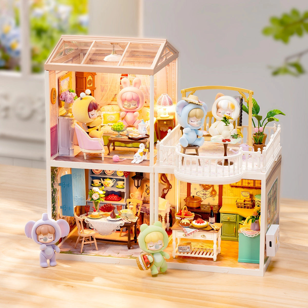 Rolife Super Creator Farmhouse Kitchen DIY Miniature House Kit