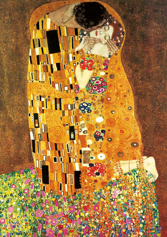 Educa Puzzle | Gustav Klimt: The Kiss + The Virgin (2x1000 pcs) | Artistic Masterpiece Jigsaw Puzzle