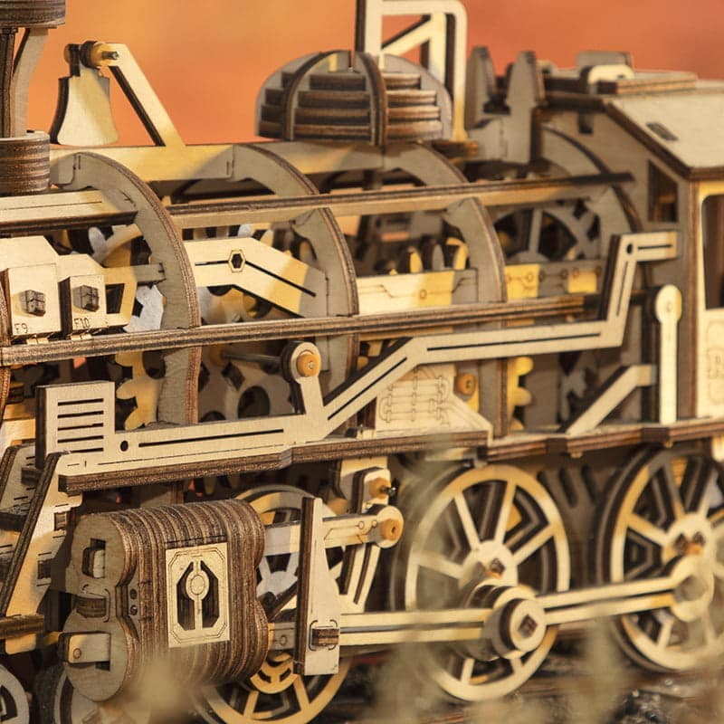ROKR Locomotive | DIY Wooden Train Model | Mechanical Puzzle Kit