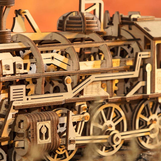 ROKR Locomotive | DIY Wooden Train Model | Mechanical Puzzle Kit