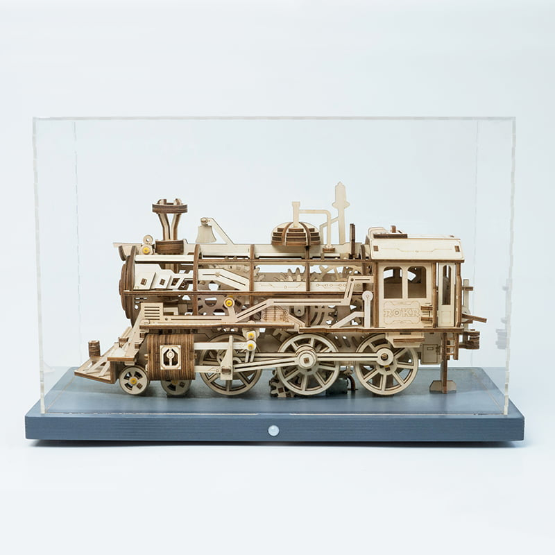 ROKR Locomotive | DIY Wooden Train Model | Mechanical Puzzle Kit