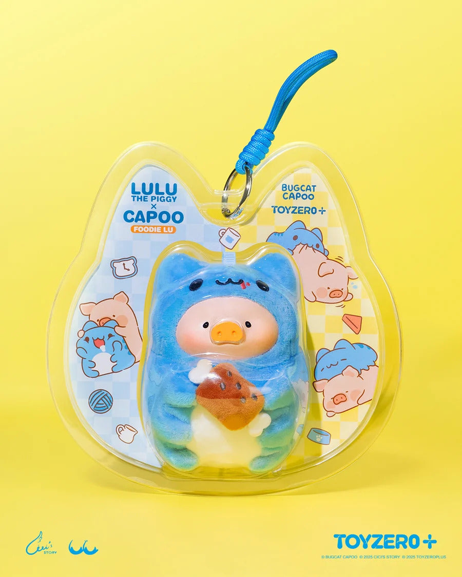 LuLu the Piggy x Capoo - Foodie Lu PVC Face Plush Keychain