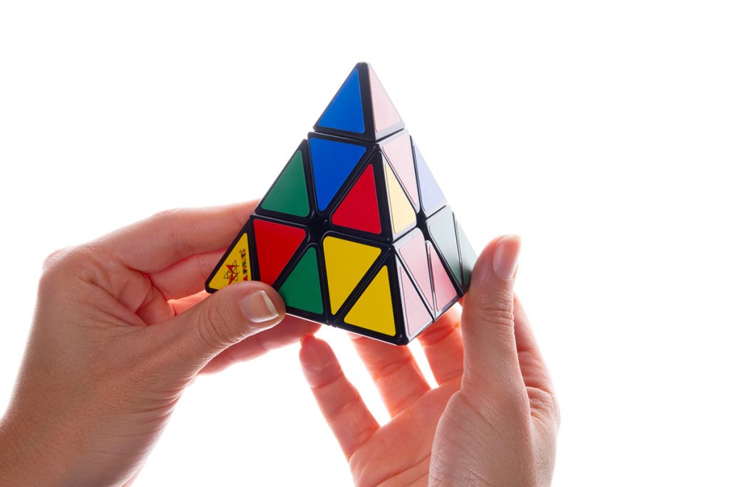 Recent Toys Pyraminx | Classic Pyramid Twist Puzzle | Builds Spatial Logic Ages 9+