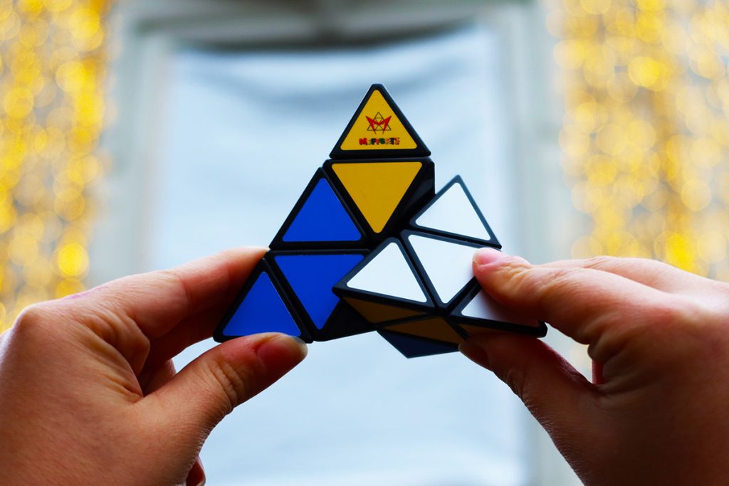 Recent Toys Pyraminx | Classic Pyramid Twist Puzzle | Builds Spatial Logic Ages 9+