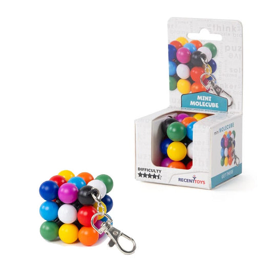 Recent Toys Mini Molecube | Keychain 3D Gear Cube Puzzle | Ages 9+ Brain Teaser