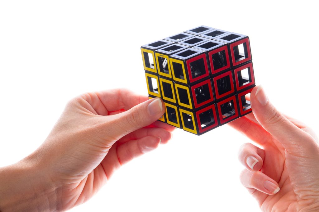 Recent Toys Hollow Cube | See-Through Twist Puzzle | Ages 14+ Visual Mind Challenge