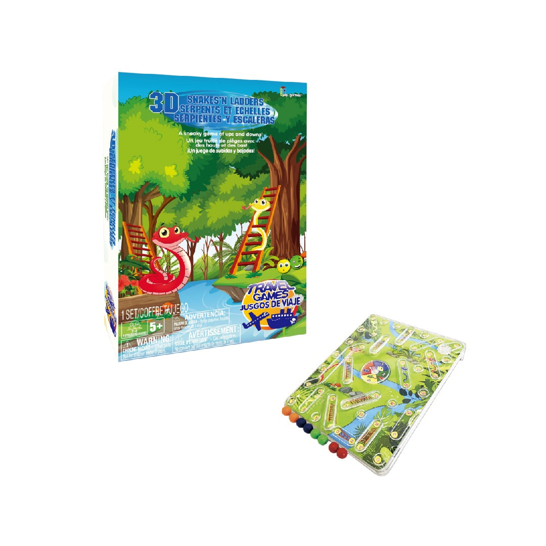 PIP Games 3D Snakes & Ladders Family Board Game