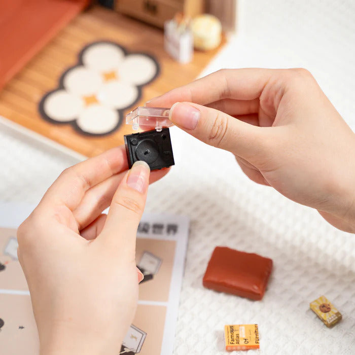 Rolife Super Creator Cozy Living Lounge DIY Miniature House Kit
