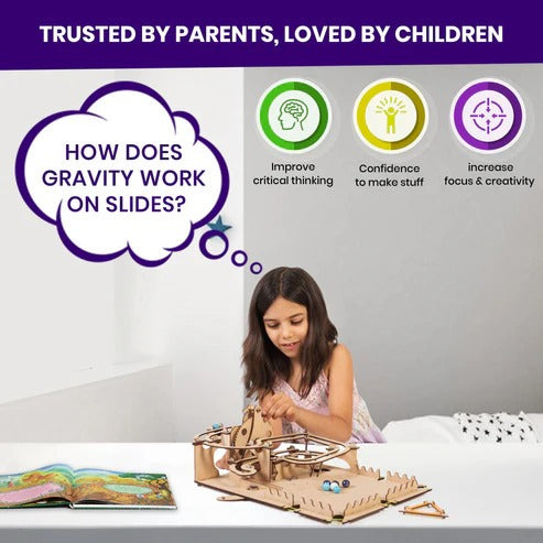 Smartivity Marble Slide – DIY STEM Kit | 8+ Years | Build & Play Marble Run with Pool Elements