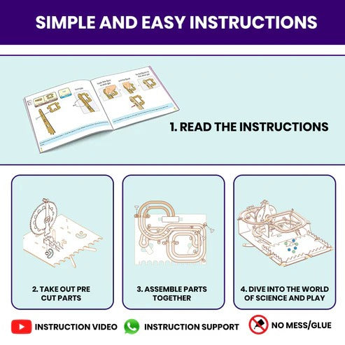 Smartivity Marble Slide – DIY STEM Kit | 8+ Years | Build & Play Marble Run with Pool Elements