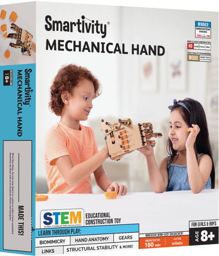 Smartivity DIY Mechanical Hand | Robotics & Engineering Learning | For Ages 8+ | Build & Learn