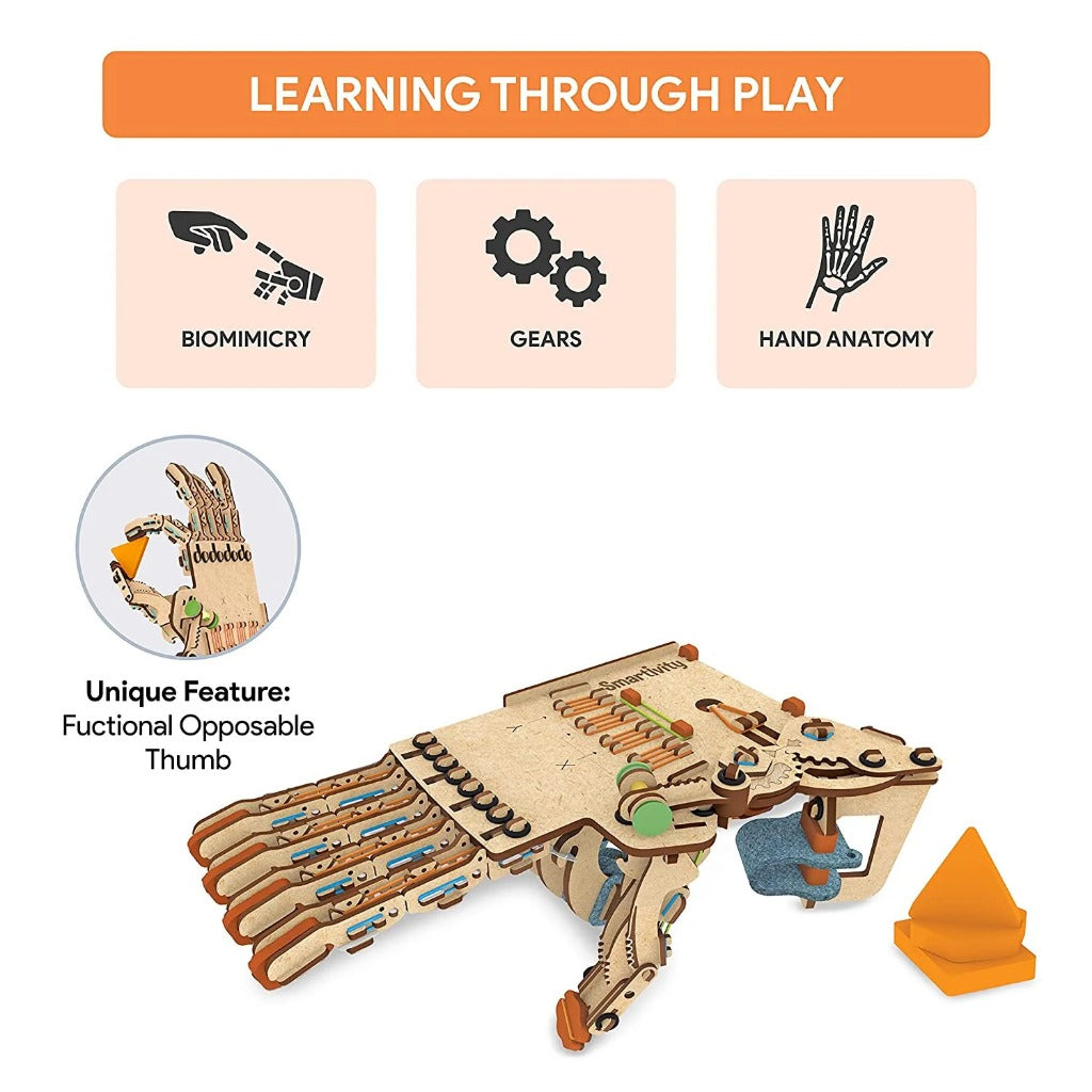 Smartivity DIY Mechanical Hand | Robotics & Engineering Learning | For Ages 8+ | Build & Learn