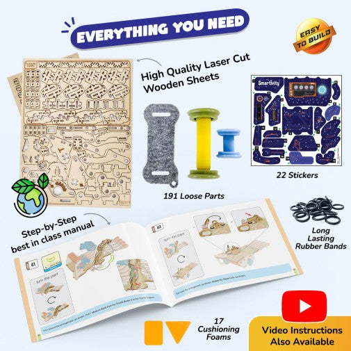 Smartivity DIY Mechanical Hand | Robotics & Engineering Learning | For Ages 8+ | Build & Learn
