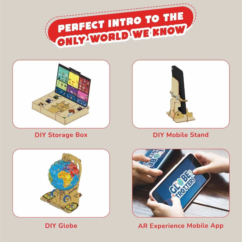 Smartivity Globe Trotters – AR-Enabled DIY Educational Globe Kit | Fun STEM Learning for Kids