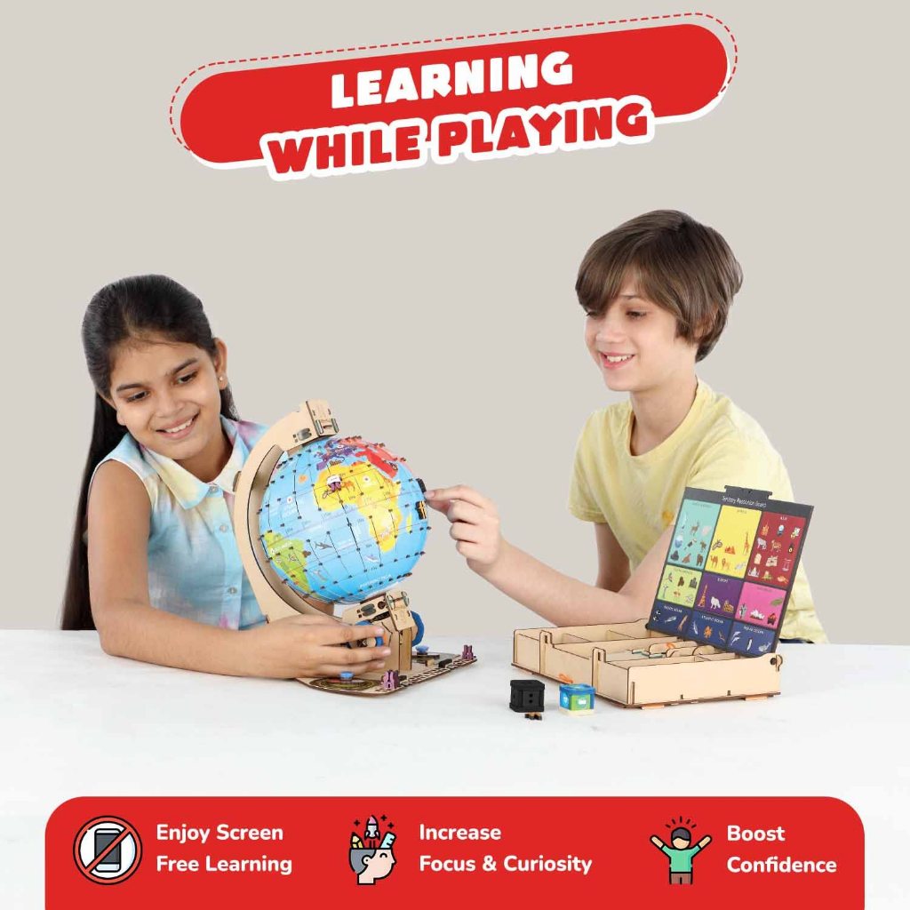 Smartivity Globe Trotters – AR-Enabled DIY Educational Globe Kit | Fun STEM Learning for Kids