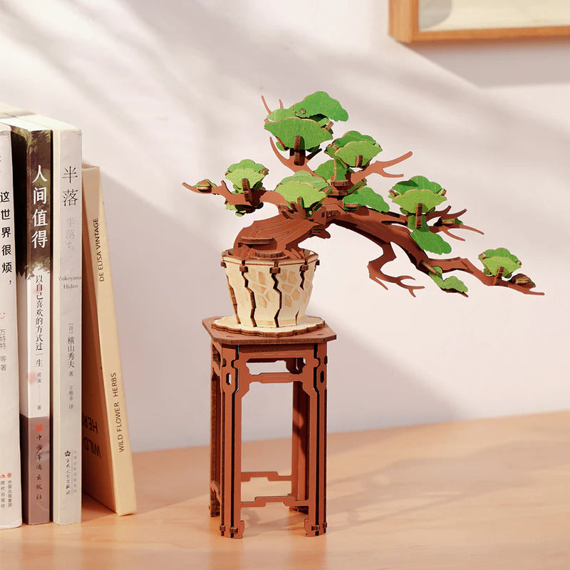 Rolife Evergreen Pine Bonsai DIY 3D Wooden Puzzle