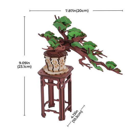 Rolife Evergreen Pine Bonsai DIY 3D Wooden Puzzle