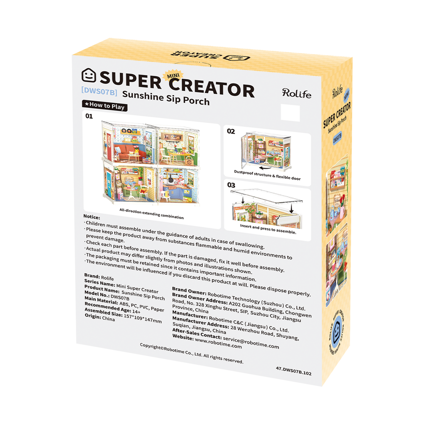 Rolife Sunshine Sip Porch | Mini Super Creator | DIY Miniature House