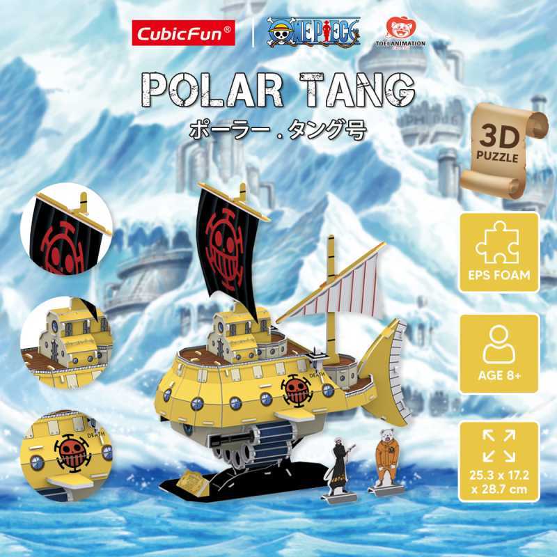 CubicFun x One Piece – Polar Tang 3D Puzzle | 96-Piece Model Kit | Ages 8+ | No Glue Required