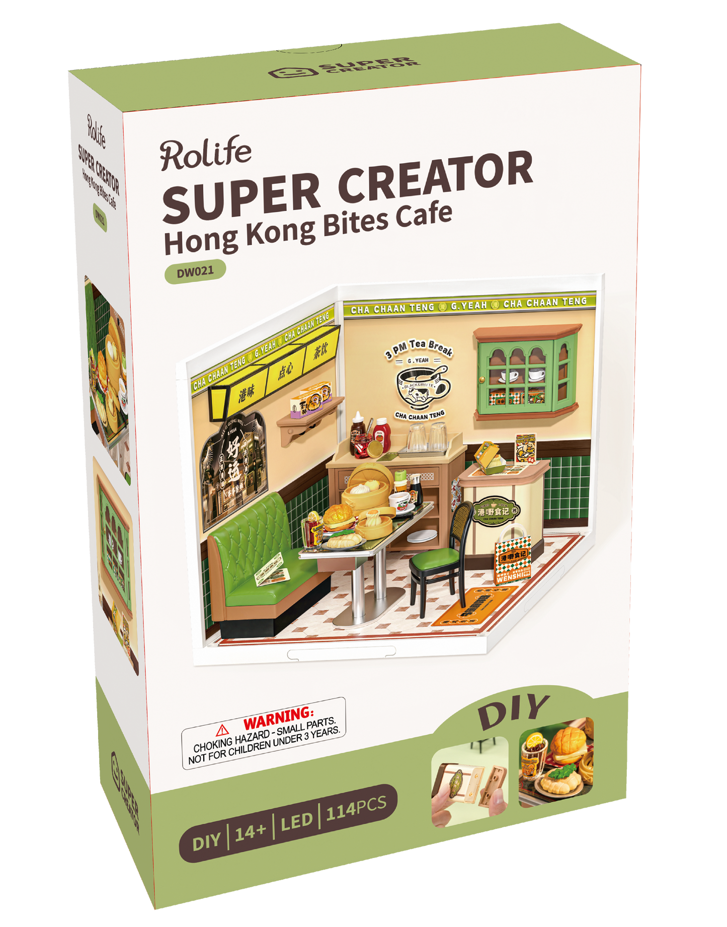 Rolife Super Creator Hong Kong Bites Cafe DIY Miniature House Kit