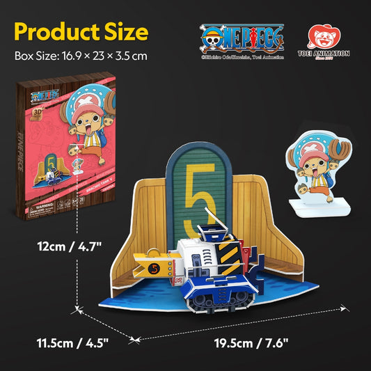 CubicFun x One Piece  Brachio Tank V 3D Puzzle | Foam Board | Ages 8+ | Easy Assembly for Anime Fans